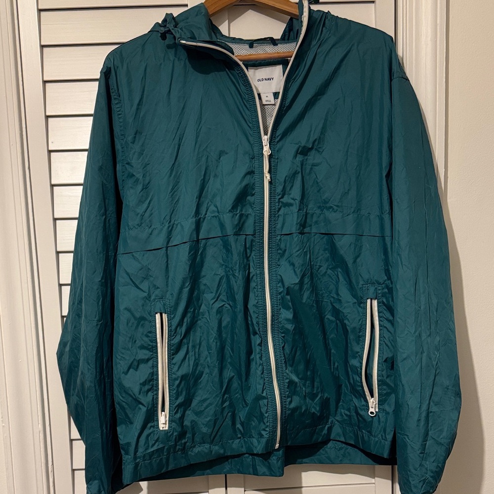Old Navy Men's Dark Teal Windbreaker